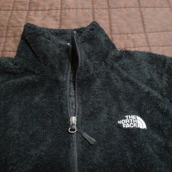 The North Face Jacket Fleece Sweater Sherpa Velour Womens Small Black Zip - Picture 6 of 15